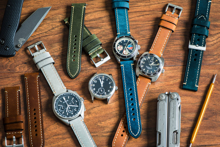 BluShark Leather Border Stitch Leather - Border Stitch Black