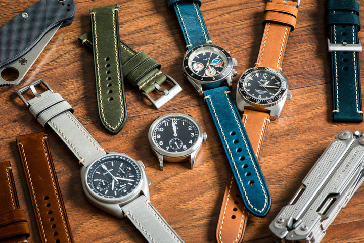 BluShark Leather Border Stitch Leather - Border Stitch Blue Jeans