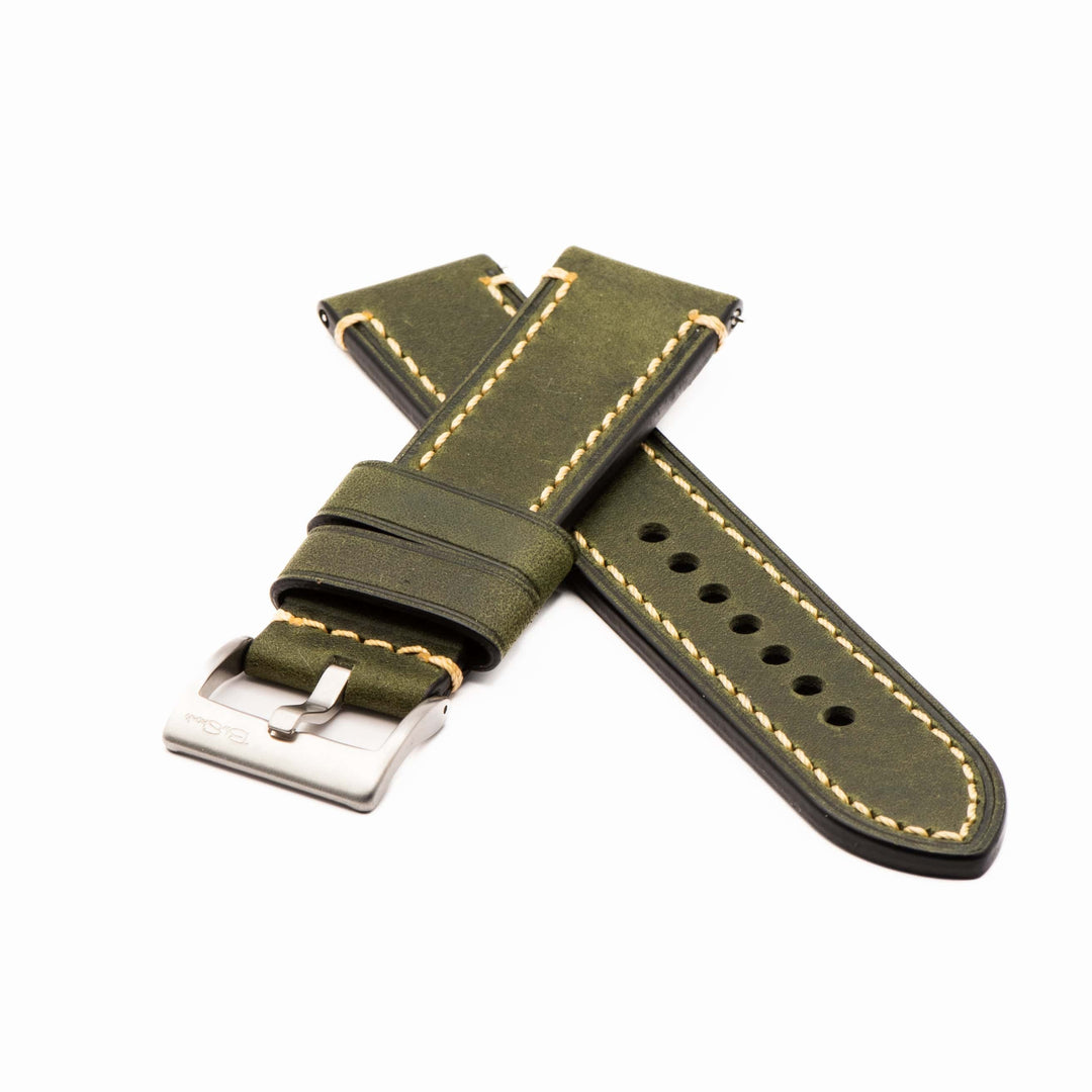 BluShark Leather Border Stitch Leather - Border Stitch - Pine Green