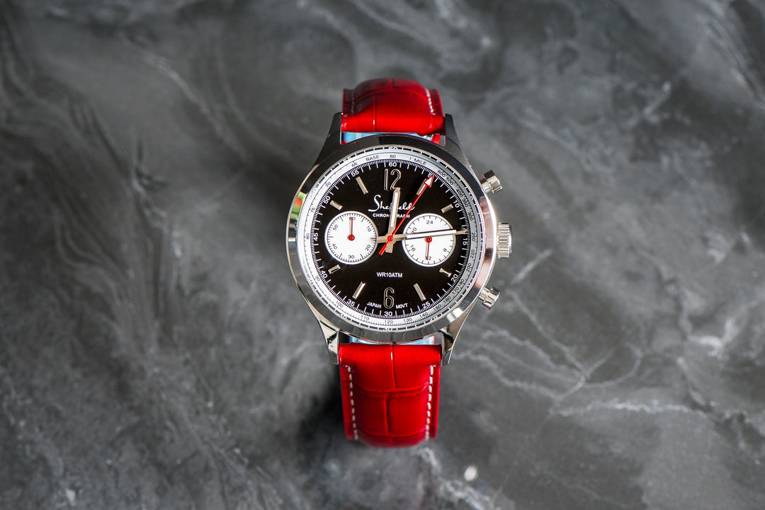 BluShark Leather Crocodile Leather - Crocodile Grain - Cherry Red