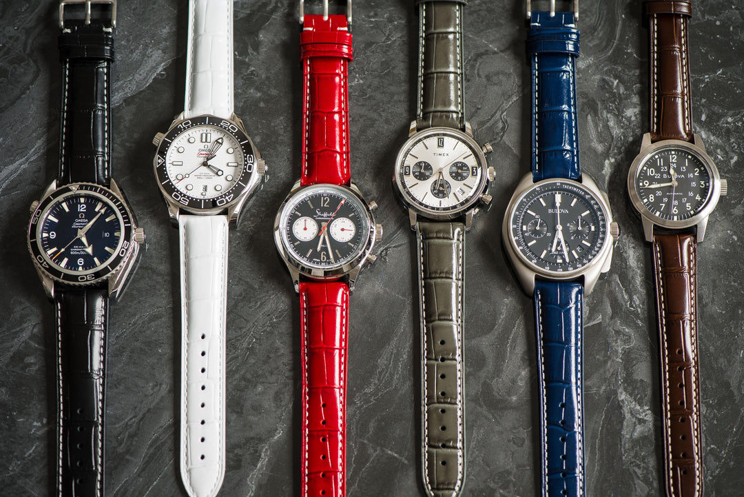 BluShark Leather Crocodile Leather - Crocodile Grain Licorice Black