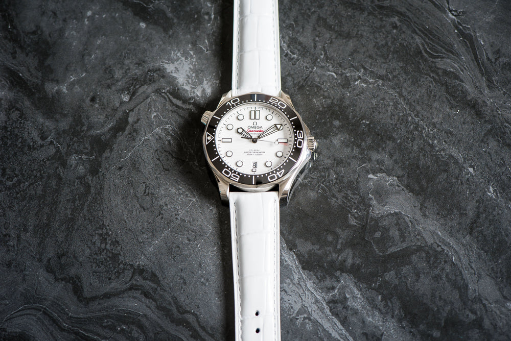 BluShark Leather Crocodile Leather - Crocodile Grain - Rice White