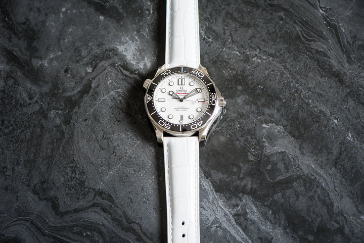 BluShark Leather Crocodile Leather - Crocodile Grain - Rice White