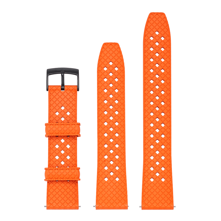 BluShark Neo Tropical Rubber 20mm / PVD Black Neo Tropical Rubber - Orange