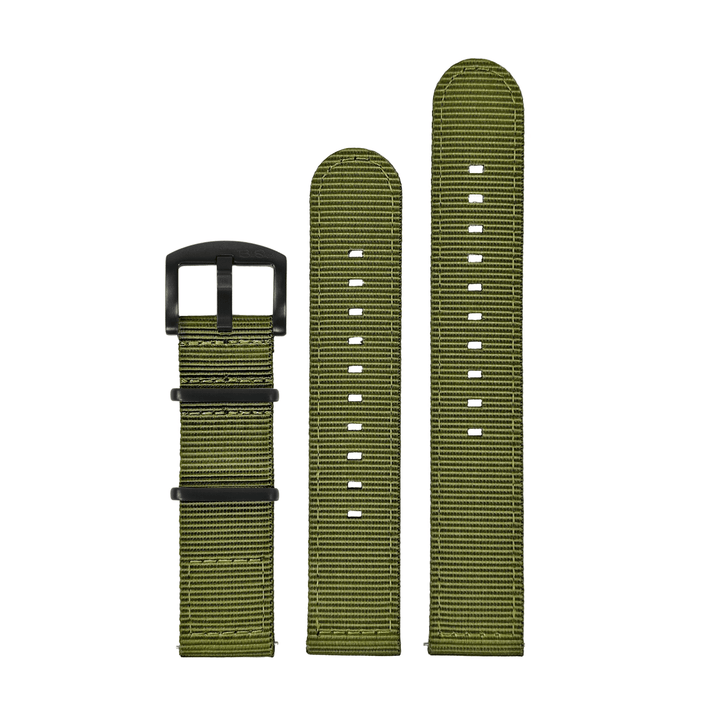 BluShark O2 20mm / PVD Black The O2 Strap - Army Green