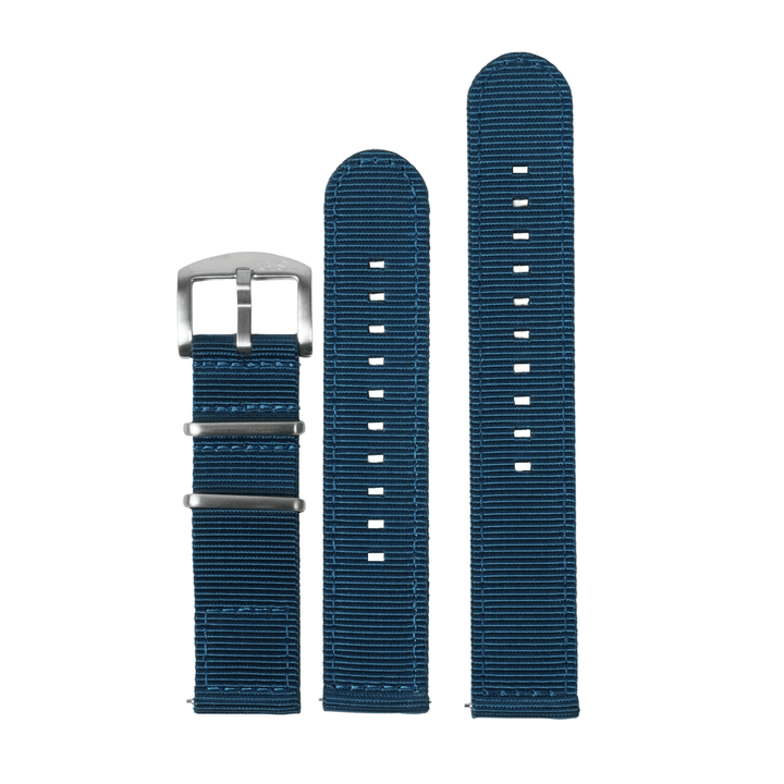 BluShark O2 20mm / Brushed The O2 Strap - Blu Steel