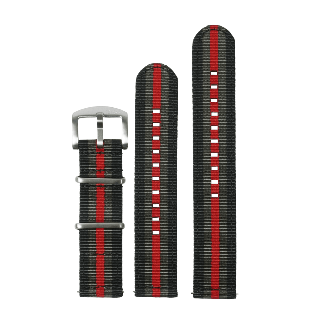 BluShark O2 20mm / Brushed The O2 Strap - Bond Red