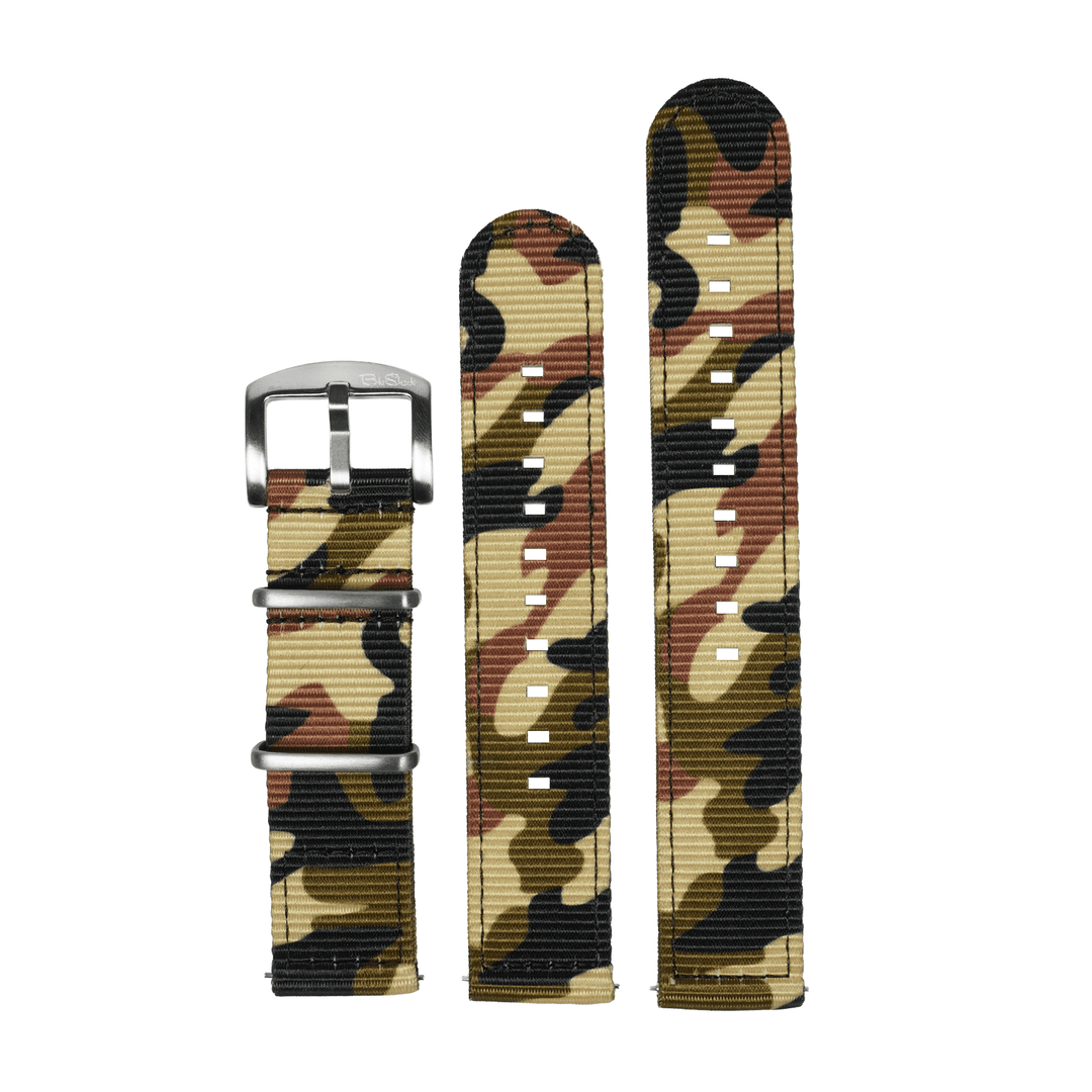 BluShark O2 20mm / Brushed The O2 Strap - Camo Woodland