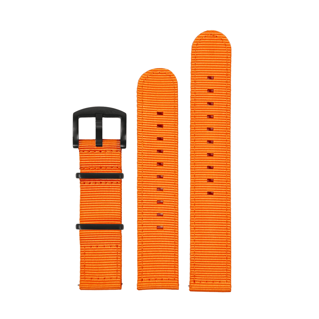 BluShark O2 20mm / PVD Black The O2 Strap - Orange