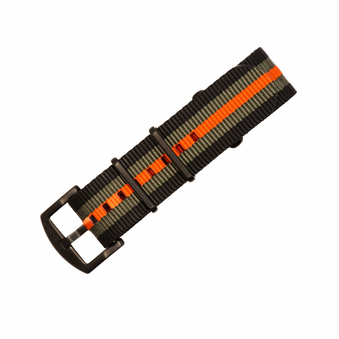 BluShark Original 22mm / PVD Black Original - Bond Orange