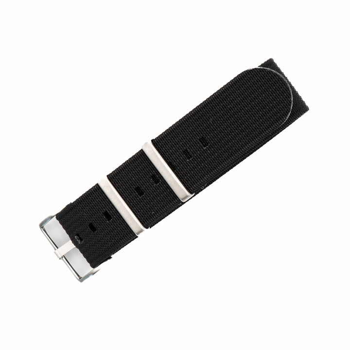 BluShark Ribbed Single-Pass - Black Watch Strap