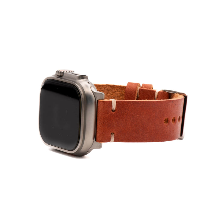 BluShark Straps Apple Apple Watch Ultra Horween Leather Watch Strap – Tan