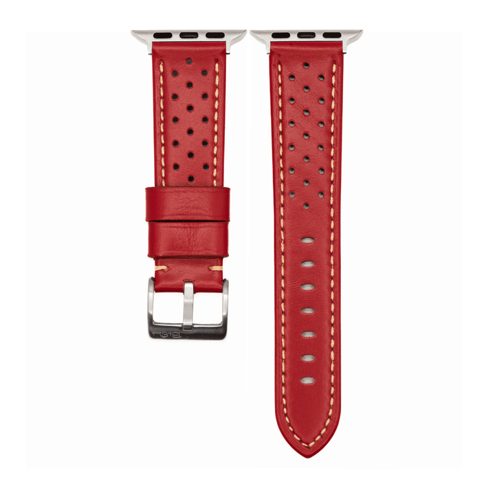 BluShark Straps Apple Band Leather Sport Grip Apple Band - Leather Sport Grip - Stop Red