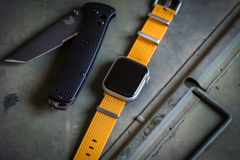 BluShark Straps Apple Band Ribbed Mako FN Apple Band - Ribbed Mako FN - Mustard Yellow