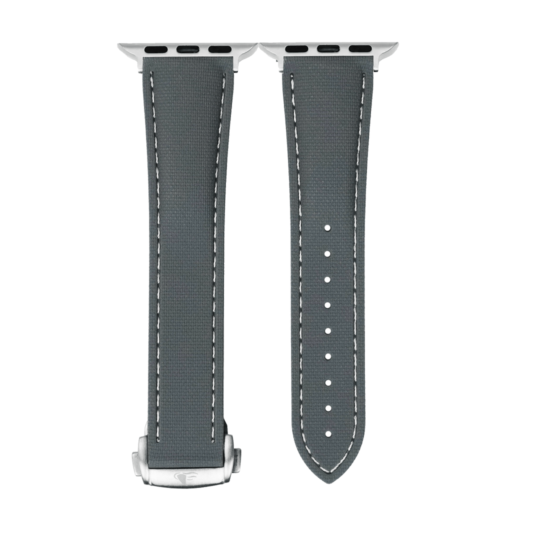 BluShark Straps Apple Band Rubber Sailcloth Deploy Apple Band - Sailcloth Rubber Deploy - Gray