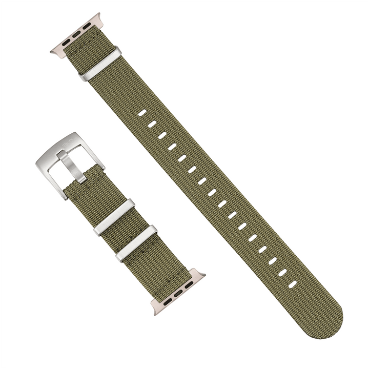 BluShark Straps Apple Band ULTRA Ribbed Mako FN ULTRA 1 - ULTRA 2 - ULTRA 3 Apple Band ULTRA - Ribbed Mako FN - Army Green
