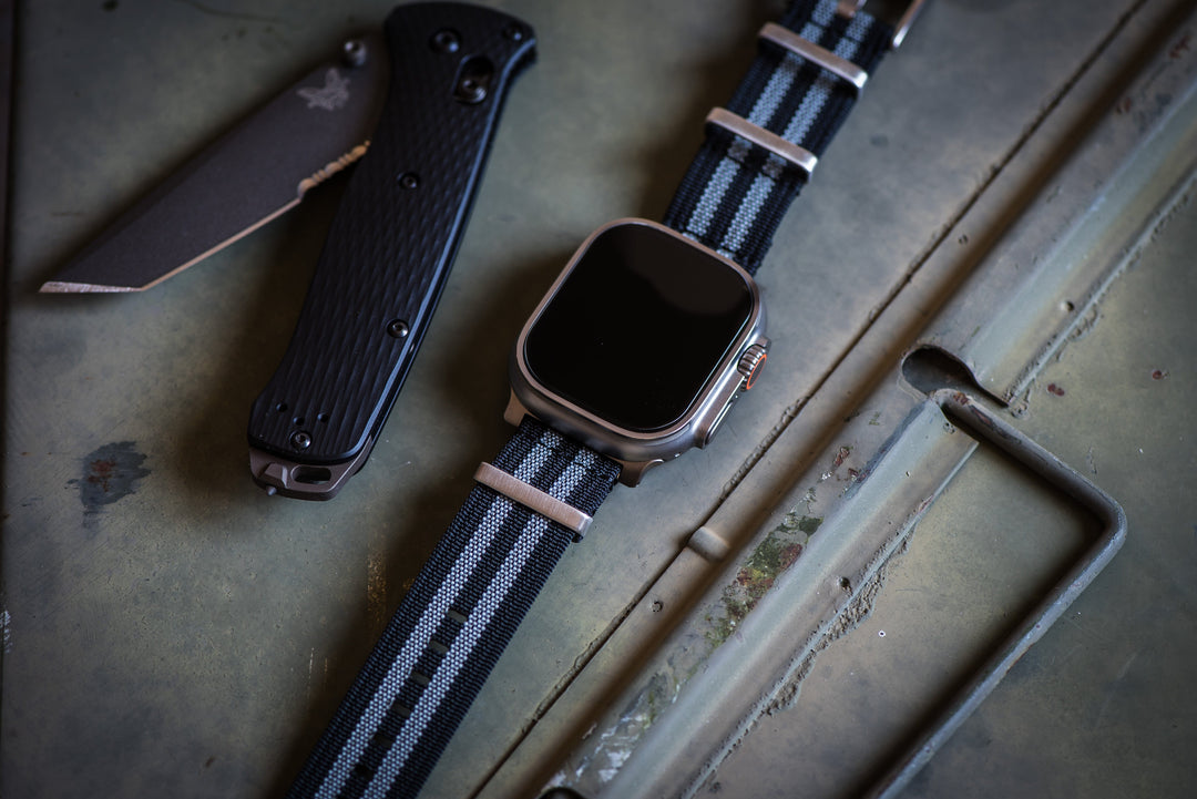 BluShark Straps Apple Band ULTRA Ribbed Mako FN ULTRA 1 - ULTRA 2 - ULTRA 3 Apple Band ULTRA - Ribbed Mako FN - Bond