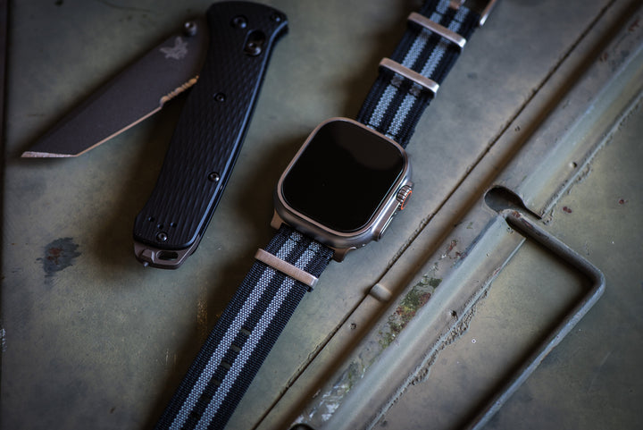 BluShark Straps Apple Band ULTRA Ribbed Mako FN ULTRA 1 - ULTRA 2 - ULTRA 3 Apple Band ULTRA - Ribbed Mako FN - Bond