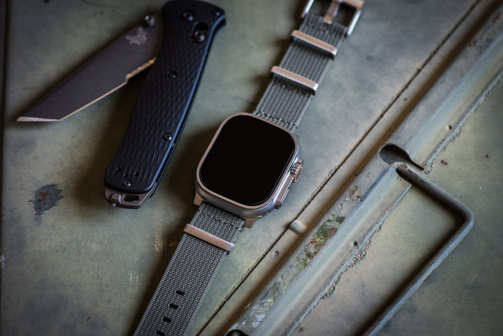 BluShark Straps Apple Band ULTRA Ribbed Mako FN ULTRA 1 - ULTRA 2 - ULTRA 3 Apple Band ULTRA - Ribbed Mako FN - Gray