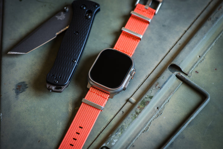 BluShark Straps Apple Band ULTRA Ribbed Mako FN ULTRA 1 - ULTRA 2 - ULTRA 3 Apple Band ULTRA - Ribbed Mako FN - Orange