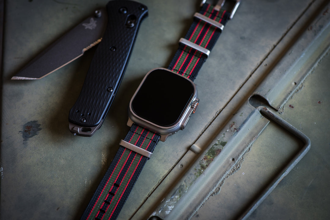 BluShark Straps Apple Band ULTRA Ribbed Mako FN ULTRA 1 - ULTRA 2 - ULTRA 3 Apple Band ULTRA - Ribbed Mako FN - Vintage Bond