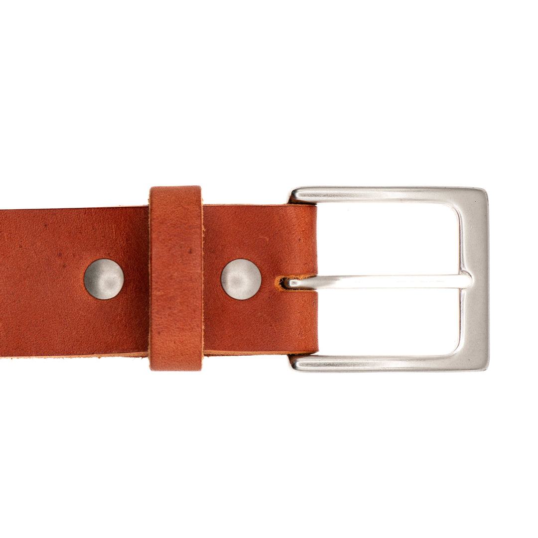 BluShark Straps Horween Leather Belt – Handmade in USA – Tan