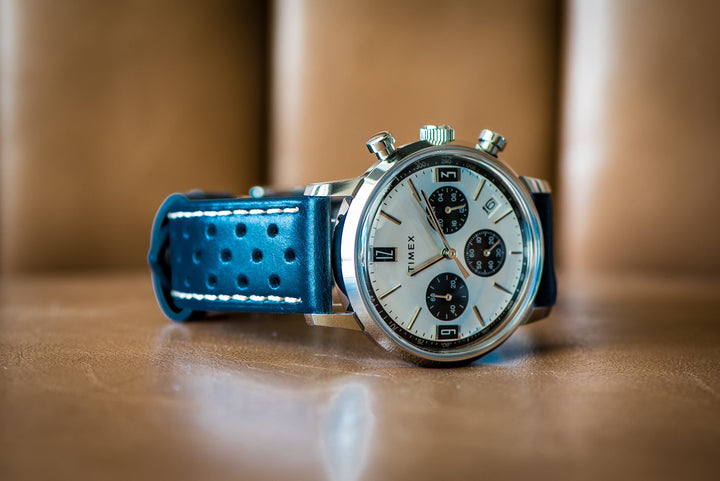 BluShark Straps Leather Sport Grip Leather Sport Grip - Passing  Blue