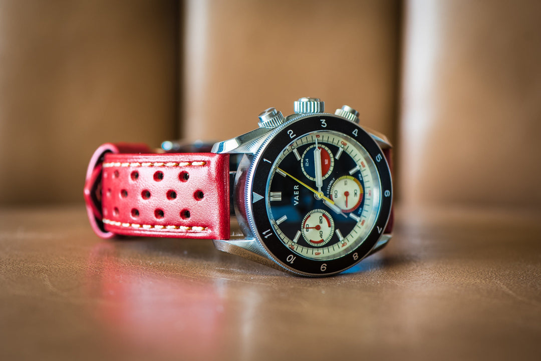 BluShark Straps Leather Sport Grip Leather Sport Grip - Stop Red