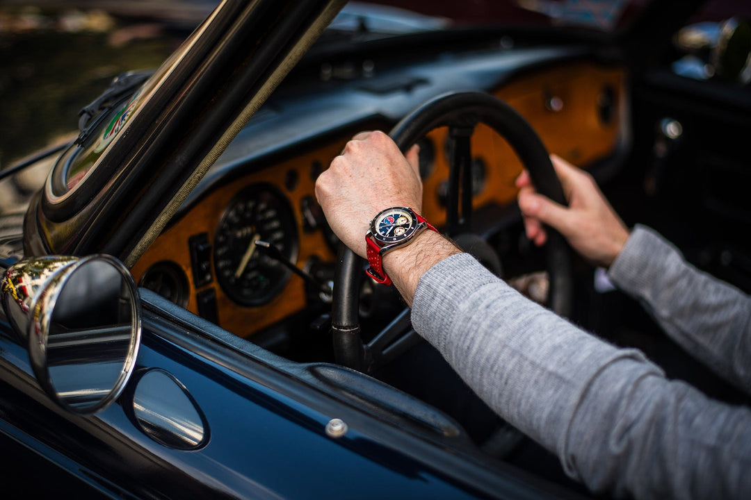 BluShark Straps Leather Sport Grip Leather Sport Grip - Stop Red