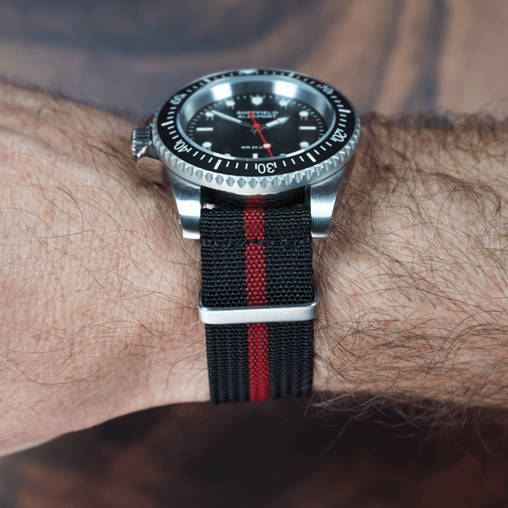 BluShark Straps Ribbed Mako FN Ribbed Mako FN - Black & Red