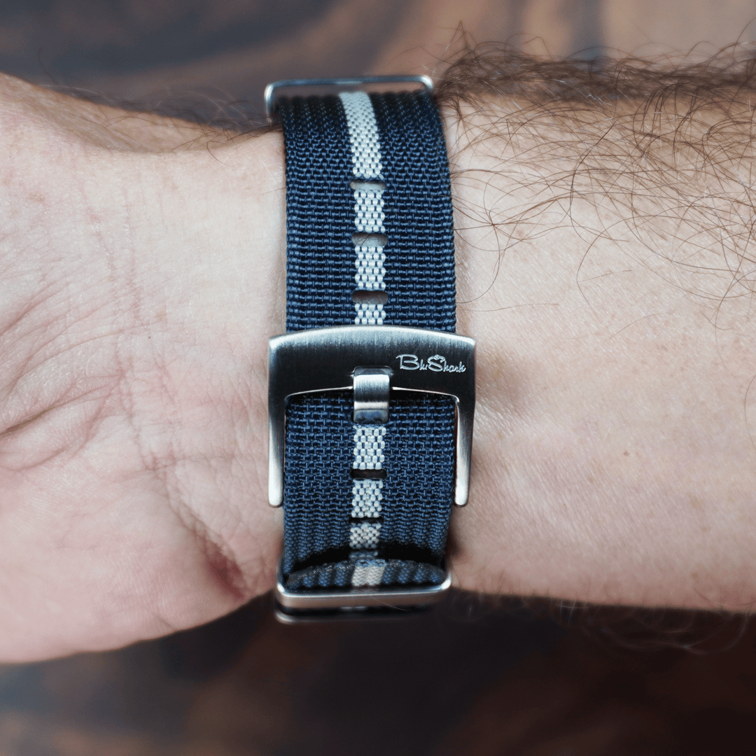 BluShark Straps Ribbed Mako FN Ribbed Mako FN - Blue & White