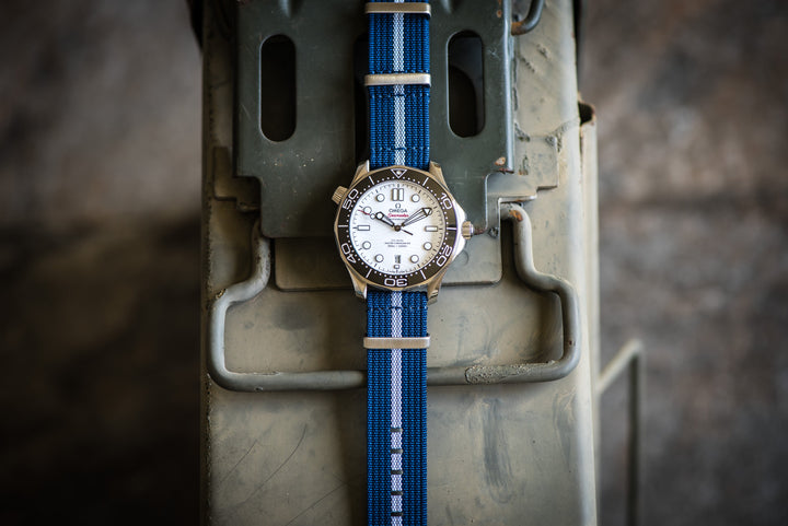 BluShark Straps Ribbed Mako FN Ribbed Mako FN - Blue & White