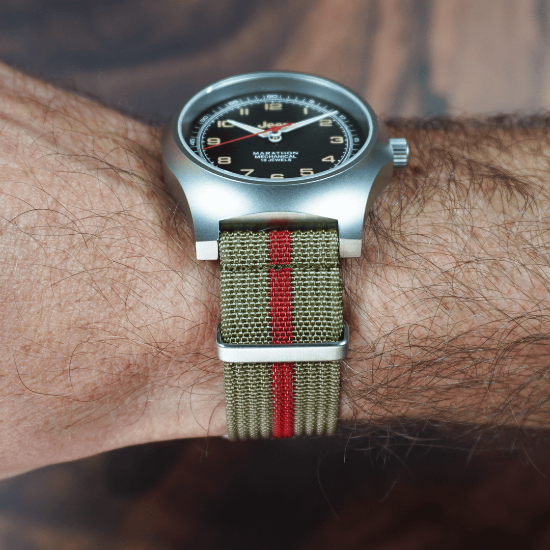 BluShark Straps Ribbed Mako FN Ribbed Mako FN - Olive & Red