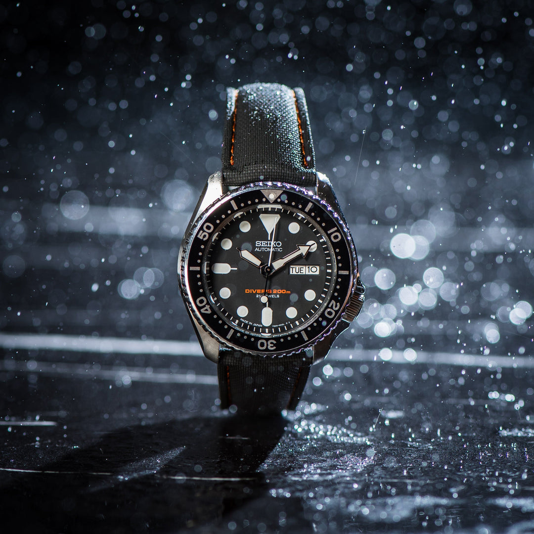 BluShark Straps Rubber Sailcloth Deploy Sailcloth Rubber Deploy - Black/Orange