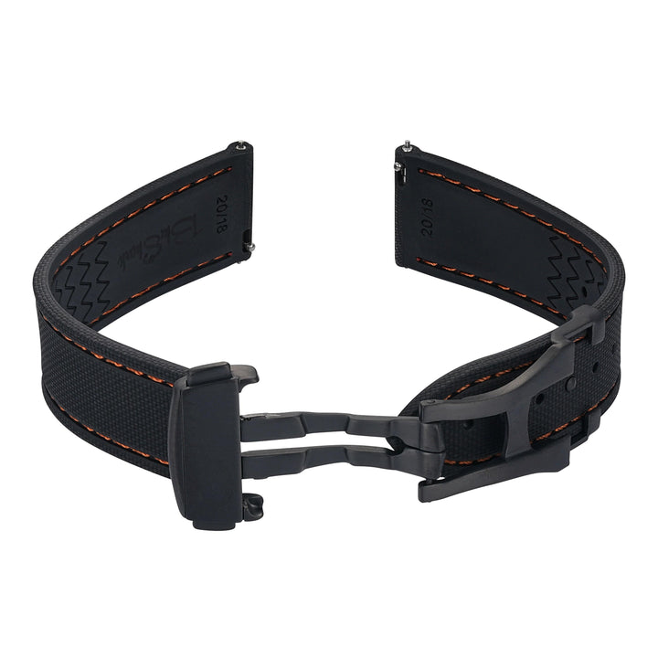 BluShark Straps Rubber Sailcloth Deploy Sailcloth Rubber Deploy - Black/Orange