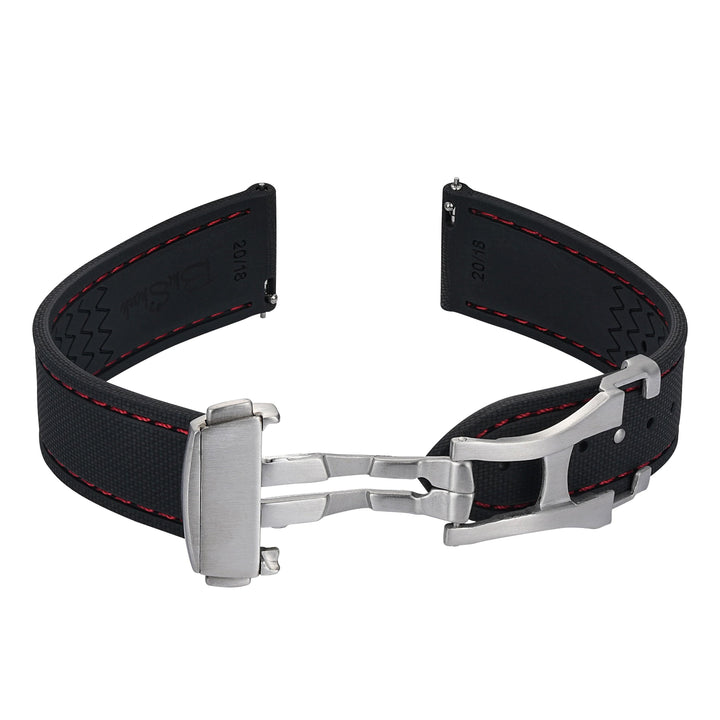 BluShark Straps Rubber Sailcloth Deploy Sailcloth Rubber Deploy- Black/Red