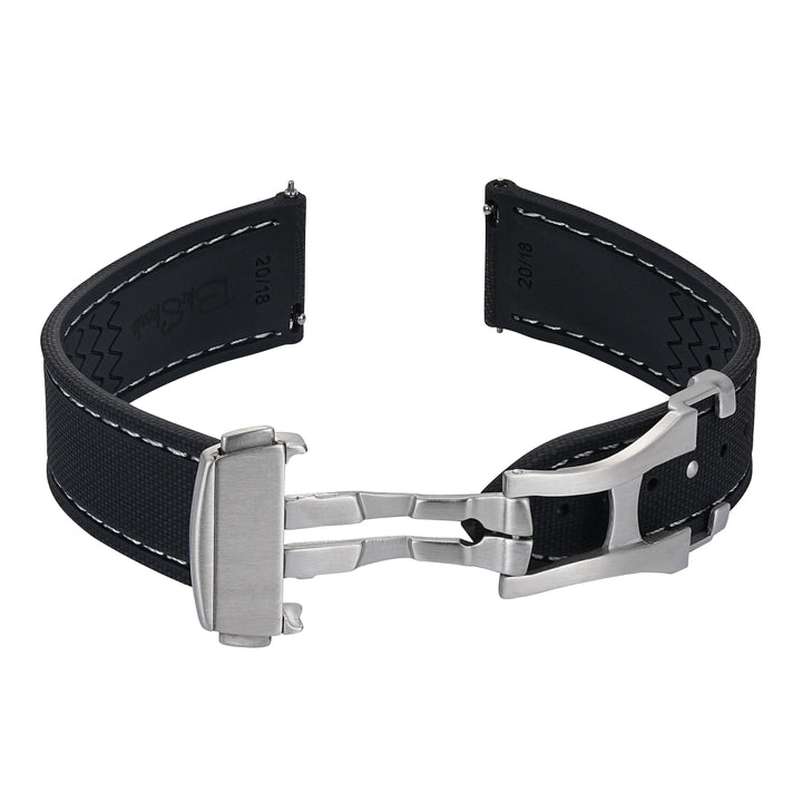 BluShark Straps Rubber Sailcloth Deploy Sailcloth Rubber Deploy - Black/White