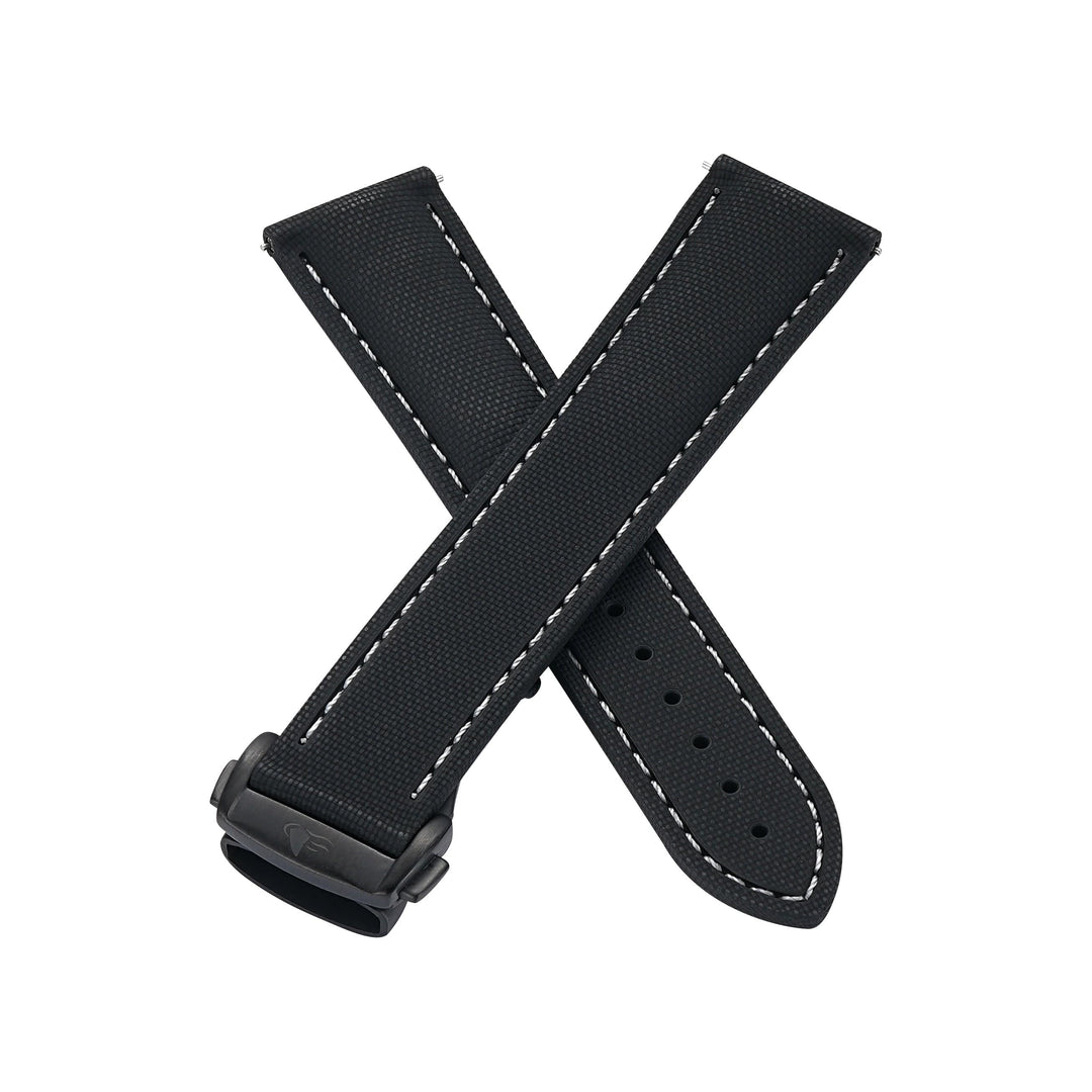 BluShark Straps Rubber Sailcloth Deploy Sailcloth Rubber Deploy - Black/White