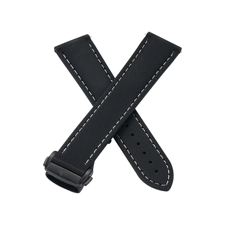 BluShark Straps Rubber Sailcloth Deploy Sailcloth Rubber Deploy - Black/White