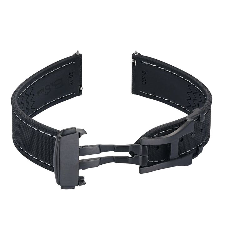 BluShark Straps Rubber Sailcloth Deploy Sailcloth Rubber Deploy - Black/White