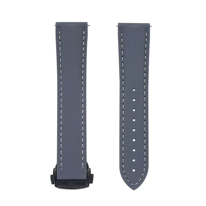 BluShark Straps Rubber Sailcloth Deploy 20mm / PVD Black Sailcloth Rubber Deploy - Gray