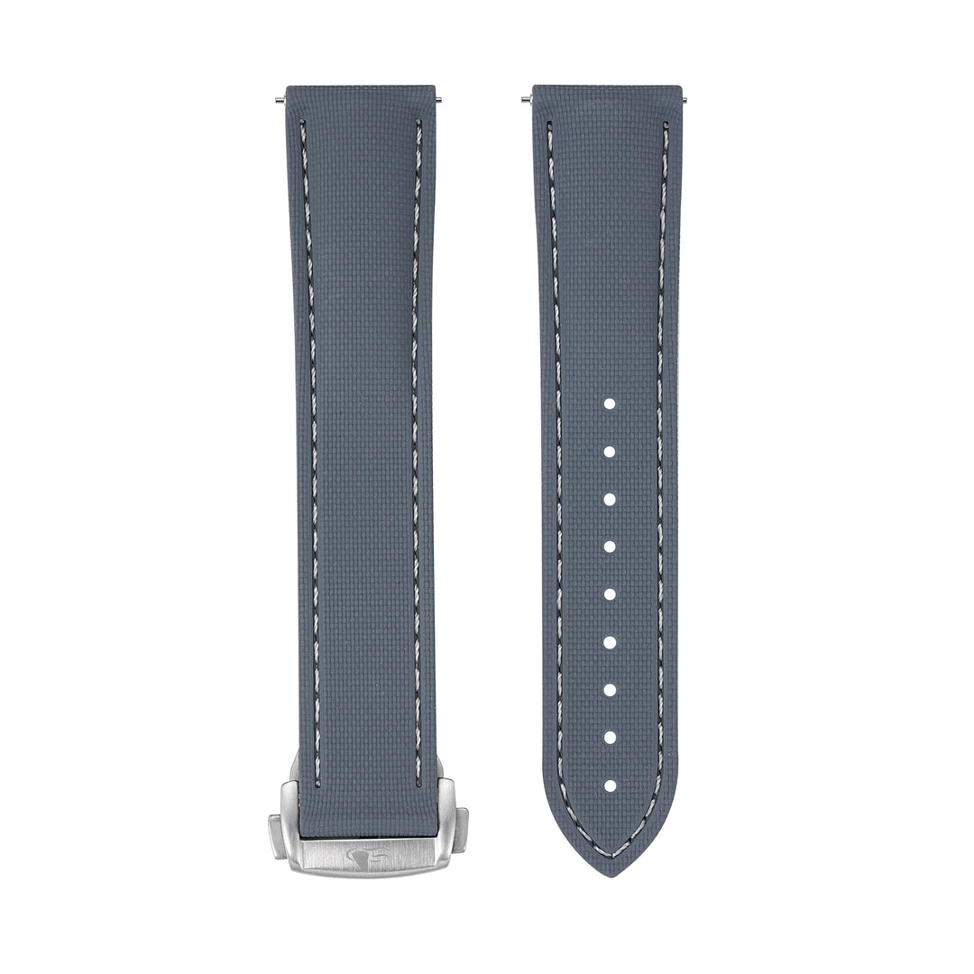 BluShark Straps Rubber Sailcloth Deploy 20mm / Brushed Sailcloth Rubber Deploy - Gray