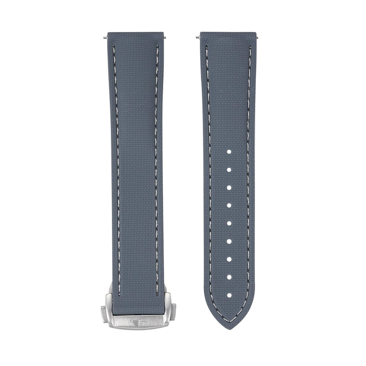 BluShark Straps Rubber Sailcloth Deploy 20mm / Brushed Sailcloth Rubber Deploy - Gray