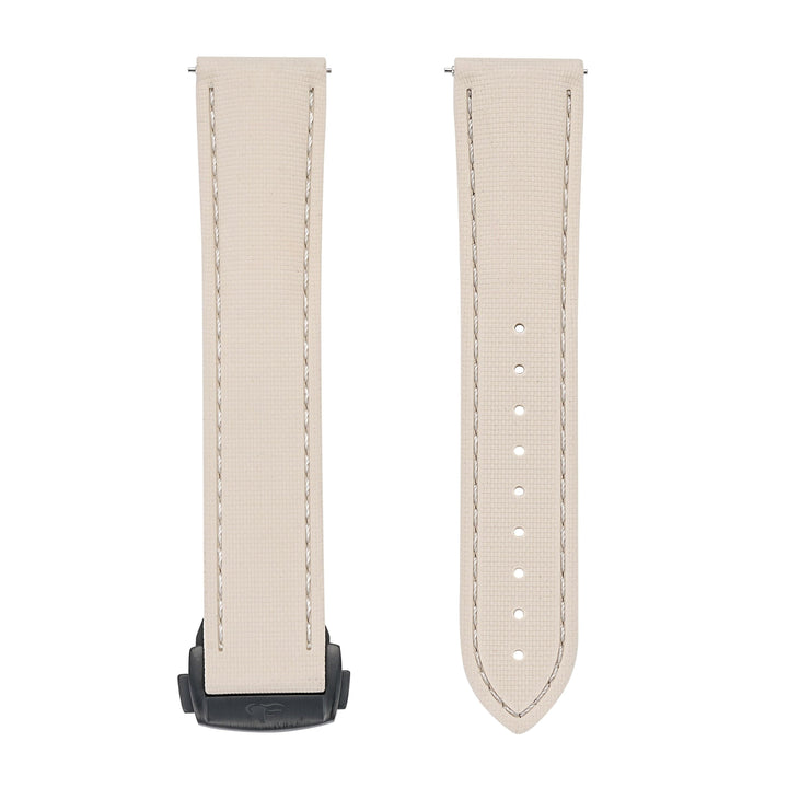 BluShark Straps Rubber Sailcloth Deploy 20mm / PVD Black Sailcloth Rubber Deploy - Tan