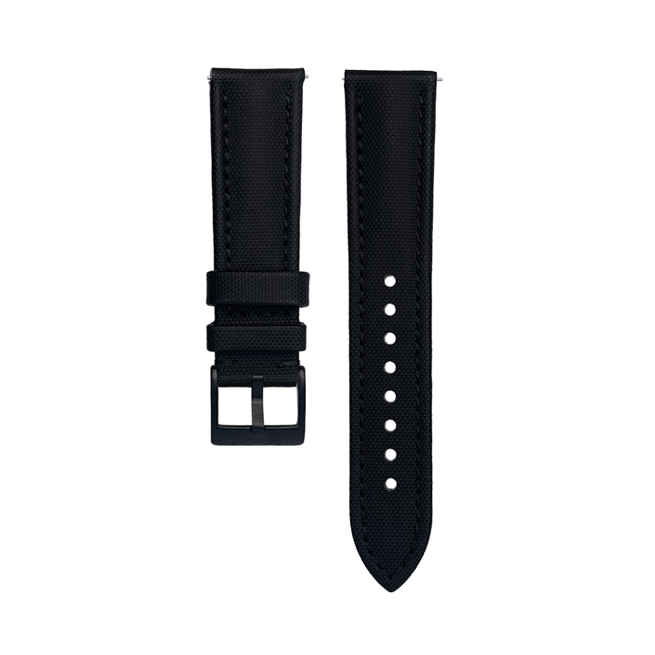 BluShark Straps Sailcloth 20mm / PVD Black Sailcloth - Black with Black