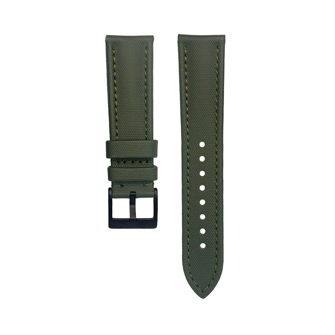 BluShark Straps Sailcloth 20mm / PVD Black Sailcloth - Green