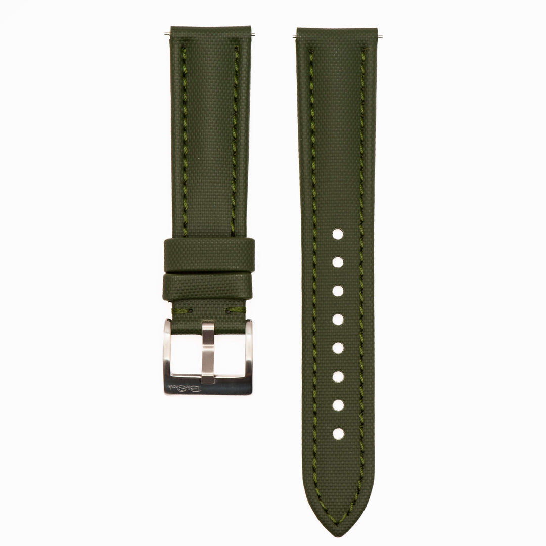 BluShark Straps Sailcloth 20mm / Brushed Sailcloth - Green