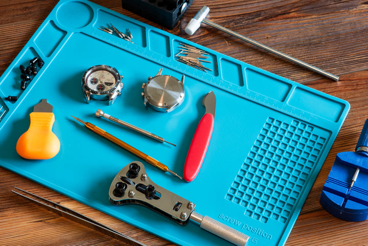 BluShark Straps Watch Repair Tool Kit & Work Mat Bundle