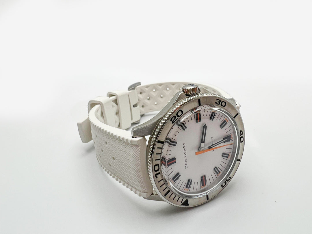 BluShark Tropical Style Rubber Watch Strap - White