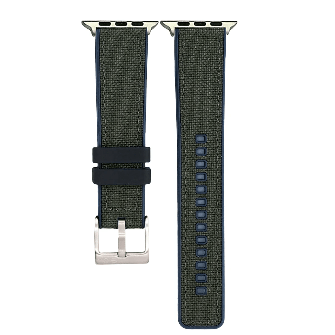 Canvas & Rubber Apple Watch Band in Green